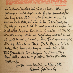 The Sachsenhausen Letter